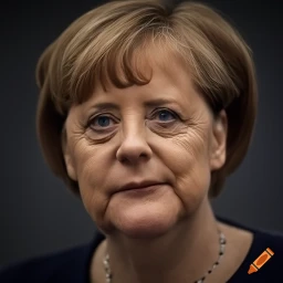 A drawing of Angela Merkel's face produced by a free online tool